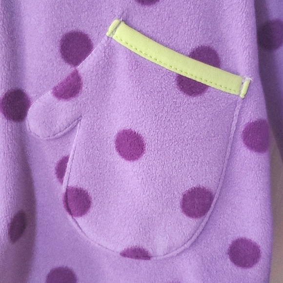 Gymboree Lavender & Purple Polka Dot with Lime Green Trim Jacket Toddler 2T-3T - Picture 7 of 8